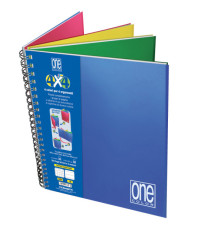 Blocco One Color 4 x 4 - A4+ - forato - 5 mm / 1 rigo - 120 fogli - 80 gr - spiralato - Blasetti Blocco One Color 4 x 4 - A4+ - forato - 5 mm / 1 rigo - 120 fogli - 80 gr - spiralato - Blasetti