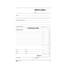 Blocco ordine di lavoro - 50 fogli 2 copie ricalcanti - 23 x 15cm - Edipro