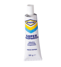 Adesivo Supertrasparente - universale - 50 gr - trasparente - Bostik