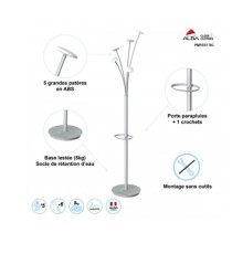 Appendiabiti - con portaombrelli - 5 posti - 187 x 38 cm - bianco - Alba