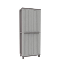 Armadio JWood 368 - 2 ante - 68 x 37,5 x 170 cm- PPL - effetto legno - grigio tortora - Terry