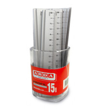 Barattolo 15 righelli - 15cm - alluminio - Arda Barattolo 15 righelli - 15cm - alluminio - Arda