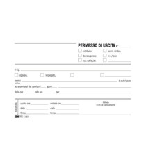 Blocco permesso uscita - 9,9 x 17cm - 50/50 fogli autoricalcanti - Edipro