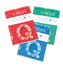 Blocco Quablock Original - collato - A5 - 5 mm - 80 gr - 50 fogli - 4 fori - Pigna