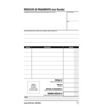 Blocco ricevute B&B/affittacamere - 25/25 - copie autoric. - 16,8 x 10 cm - DU16257B250 - Data Ufficio