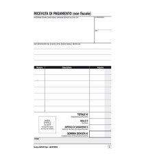 Blocco ricevute B&B/affittacamere - 25/25 - copie autoric. - 16,8 x 10 cm - DU16257B250 - Data Ufficio