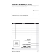 Blocco ricevute B&B/affittacamere - 25/25 - copie autoric. - 16,8 x 10 cm - DU16257B250 - Data Ufficio