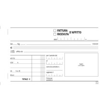 Blocco ricevute d'affitto - 50/50 fogli autoricaricanti - 9,9 x 17cm - 50 fogli - Edipro