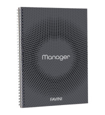 Blocco Spiral Manager 4 fori - microperforato - 23 x 29,7cm - 10mm - 80gr - 90 fogli - Favini Blocco Spiral Manager 4 fori - microperforato - 23 x 29,7cm - 10mm - 80gr - 90 fogli - Favini
