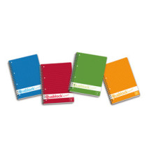 Blocco spiralato Quablock Original - 22x29,7mm - 1 rigo - 120 fogli - 80gr - 4 fori - Pigna Blocco spiralato Quablock Original - 22x29,7mm - 1 rigo - 120 fogli - 80gr - 4 fori - Pigna