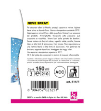 Bombola spray - 150ml - neve - DECO