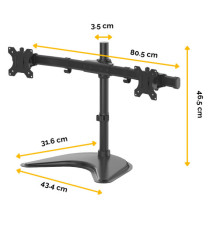 Braccio porta monitor Doppio Freestanding - Fellowes