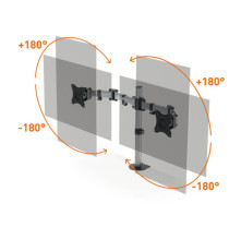Braccio porta monitor Select 5095-23 - per 2 monitor - Durable
