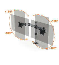 Braccio porta monitor Select 5095-23 - per 2 monitor - Durable