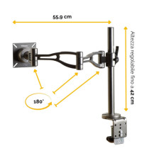 Braccio porta monitor singolo Professional Series - Fellowes