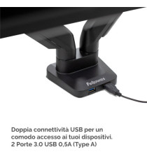 Braccio portamonitor doppio Platinum Series - Fellowes