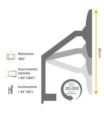 Braccio portamonitor doppio Platinum Series - Fellowes