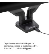 Braccio portamonitor doppio Platinum Series - Fellowes
