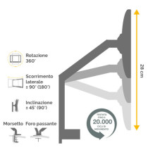 Braccio portamonitor doppio verticale Platinum Series - Fellowes
