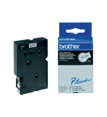 Brother - Nastro -  Bianco/Nero - TC201 - 12mm x7,7mt Brother - Nastro -  Bianco/Nero - TC201 - 12mm x7,7mt