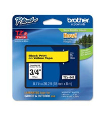Brother - Nastro -  Nero/Giallo - TZE641 - 18mm x 8mt Brother - Nastro -  Nero/Giallo - TZE641 - 18mm x 8mt