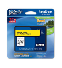 Brother - Nastro -  Nero/Giallo - TZE641 - 18mm x 8mt Brother - Nastro -  Nero/Giallo - TZE641 - 18mm x 8mt