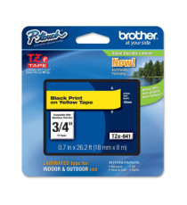 Brother - Nastro -  Nero/Giallo - TZE641 - 18mm x 8mt Brother - Nastro -  Nero/Giallo - TZE641 - 18mm x 8mt