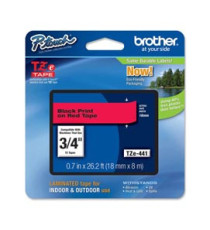 Brother - Nastro -  Nero/Rosso - TZE441 - 18mm x 8mt Brother - Nastro -  Nero/Rosso - TZE441 - 18mm x 8mt