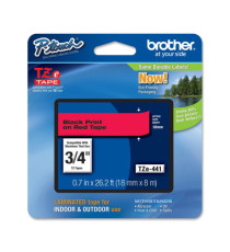 Brother - Nastro -  Nero/Rosso - TZE441 - 18mm x 8mt Brother - Nastro -  Nero/Rosso - TZE441 - 18mm x 8mt