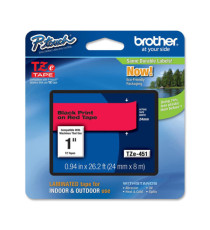 Brother - Nastro -  Nero/Rosso - TZE451 - 24mm x 8mt Brother - Nastro -  Nero/Rosso - TZE451 - 24mm x 8mt
