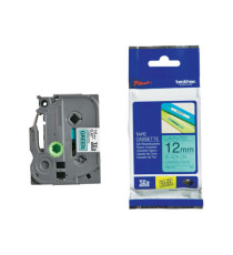 Brother - Nastro -  Nero/Verde - TZE731 - 12mm x 8mt Brother - Nastro -  Nero/Verde - TZE731 - 12mm x 8mt