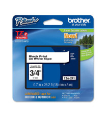 Brother - Nastro - Nero/Bianco -TZE241 - 18mm x 8mt Brother - Nastro - Nero/Bianco -TZE241 - 18mm x 8mt