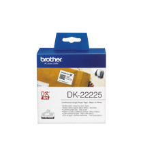 Brother - Rotolo etichetta continua - carta adesiva - Nero/Bianco - 38mm x 30,48mt - DK-22225 Brother - Rotolo etichetta continua - carta adesiva - Nero/Bianco - 38mm x 30,48mt - DK-22225