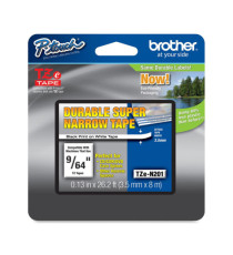 Brother - Nastro non laminato - Nero/Bianco - TZEN201 - 3,5mm x 8mt Brother - Nastro non laminato - Nero/Bianco - TZEN201 - 3,5mm x 8mt