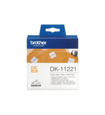 Brother - Rotolo 1000 Etichette quadrate 23 x 23 mm - Nero/Bianco - DK-11221 Brother - Rotolo 1000 Etichette quadrate 23 x 23 mm - Nero/Bianco - DK-11221