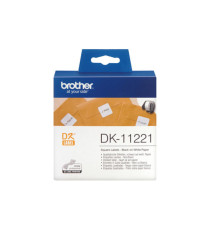 Brother - Rotolo 1000 Etichette quadrate 23 x 23 mm - Nero/Bianco - DK-11221 Brother - Rotolo 1000 Etichette quadrate 23 x 23 mm - Nero/Bianco - DK-11221