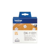 Brother - Rotolo 1000 Etichette quadrate 23 x 23 mm - Nero/Bianco - DK-11221 Brother - Rotolo 1000 Etichette quadrate 23 x 23 mm - Nero/Bianco - DK-11221