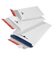 Busta a sacco - in cartone - chiusura autoadesiva - 310 x 445 x 30 mm - bianco - Colompac