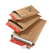 Busta a sacco - in cartone - chiusura autoadesiva - B4 - 250 x 360 x 50 mm - avana - Colompac