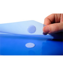 Busta a tasca con chiusura in velcro - PPL - 24x32 cm - blu/trasparente - Exacompta Busta a tasca con chiusura in velcro - PPL - 24x32 cm - blu/trasparente - Exacompta