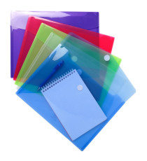 Busta a tasca con chiusura in velcro - PPL - 24x32 cm - colori assortiti - Exacompta