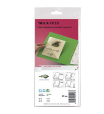 Busta autoadesiva TR 10 - triangolare - PVC - 10 x 10 cm - trasparente - Sei Rota - conf. 10 pezzi Busta autoadesiva TR 10 - triangolare - PVC - 10 x 10 cm - trasparente - Sei Rota - conf. 10 pezzi