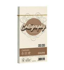 Busta Calligraphy Canvas - 110 x 220 mm - 100 gr - avorio 02 - Favini - conf. 25 pezzi
