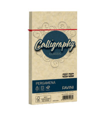 Busta Calligraphy Pergamena - 110 x 220 mm - 90 gr - crema 05 - Favini - conf. 25 pezzi