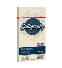Busta Calligraphy Pergamena - 110 x 220 mm - 90 gr - naturale 06 - Favini - conf. 25 pezzi
