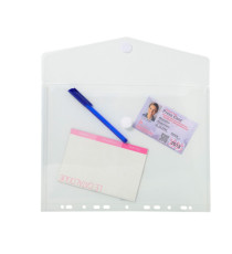 Busta forata con chiusura in velcro - PPL - 24x32 cm - trasparente - Exacompta Busta forata con chiusura in velcro - PPL - 24x32 cm - trasparente - Exacompta