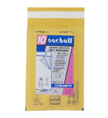 Busta imbottita Sacboll - B (14 x 27 cm) - carta - avana - Blasetti - conf. 10 pezzi