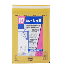 Busta imbottita Sacboll - FG (25 x 39 cm) - carta - avana - Blasetti - conf. 10 pezzi