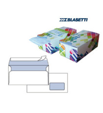 Busta Mailpack - con finestra - strip adesivo - 11 x 23 cm - 90 gr - bianco - Blasetti - dispenser 150 pezzi