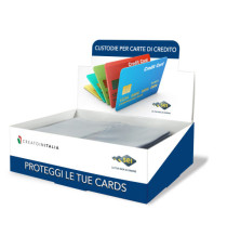 Busta porta card - 5,8x8,7 cm - 2 tasche - trasparente - Sei Rota Busta porta card - 5,8x8,7 cm - 2 tasche - trasparente - Sei Rota